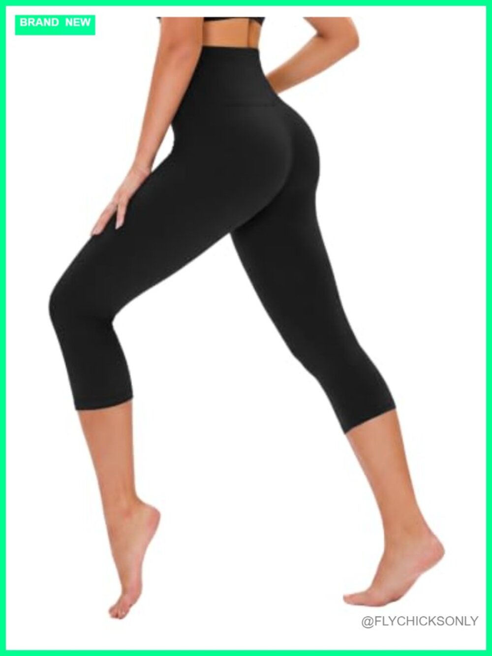 High Waisted Capri Leggings Women Tummy Control 4-Way Stretch Yoga Pants